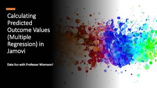 Calculating Predicted Outcome Values for Multiple Regression in Jamovi