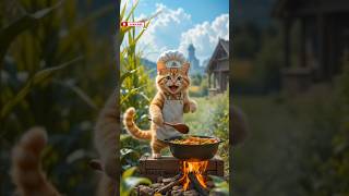 Chef Cat in the Kitchen! 😼🍲 #shorts, #viral, #aicat, #cuteanimals, #shortvideo