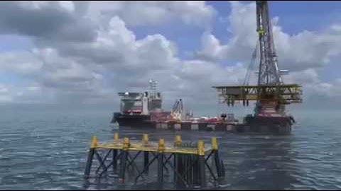 VIDEO MÔ PHỎNG HẠ ĐẶT CHÂN ĐẾ GIÀN KHOAN || "SAO VÀNG - ĐẠI NGUYỆT"