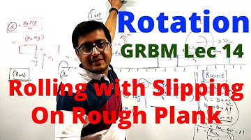 Rotation Rolling with slipping on Rough Plank GRBM Lec14 | IIT JEE, NEET | Vinay IIT Alumnus