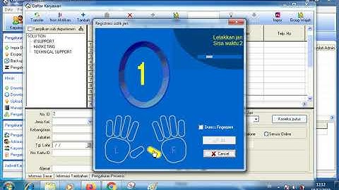 Cara daftar sidik jari melalui software attendance management