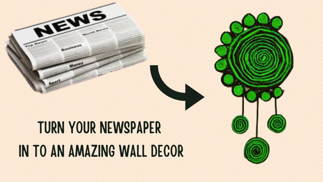 News paper Craft News Paper Art News paper Flower Wall Decoration