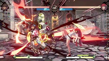 GGST (Season 2) - Jack-o midscreen fuzzy OH throw setup