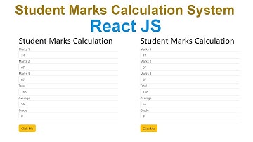 Student Marks Calculation System using React JS