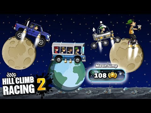 MOON JUMP EVENT - Hill Climb Racing 2 - Super Diesel,Bus,Monowhel,Moonlander