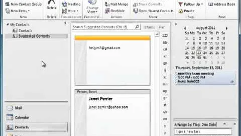 Using Suggested Contacts in Outlook 2010