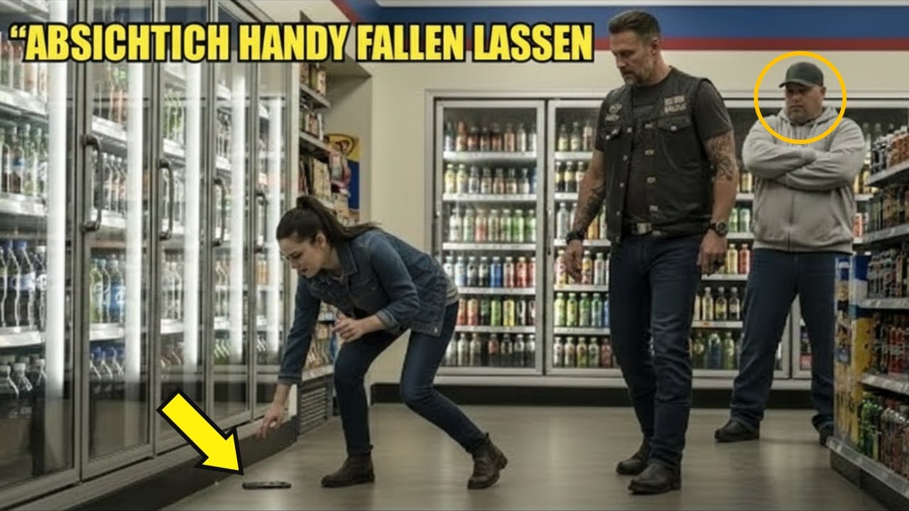 Sie ließ ihr Handy absichtlich fallen – was der Biker dann tat, überraschte alle