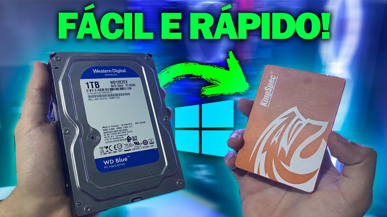 COMO CLONAR WINDOWS DO HD PARA SSD SEM PERDER NADA! (RÁPIDO E FÁCIL ...