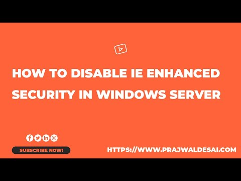 Disable IE Enhanced Security In Windows Server