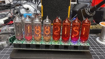 BTC Bitcoin Nixie Ticker - IN-14 - Test showing clear and dipped tubes