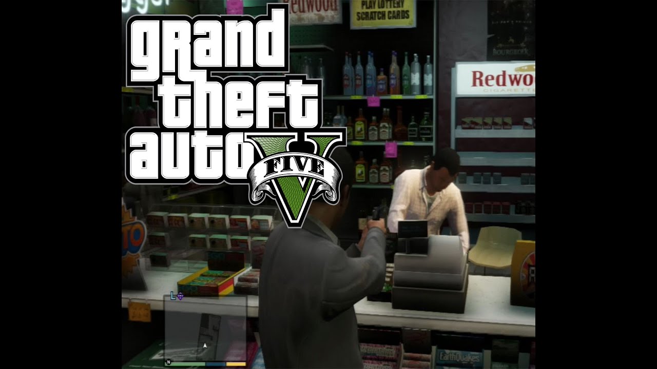 Grand Theft Auto V Robbing a Corner Store (GTA 5) YouTube