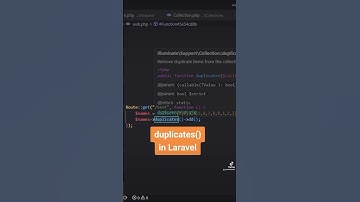 duplicates() in  Laravel Collection #laravel  #webdevelopment #development #tricks #tips