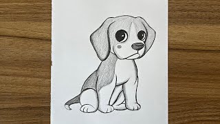 How to draw a cute dog step by step || Easy drawing for beginners || Pencil sketch for beginners screenshot 3