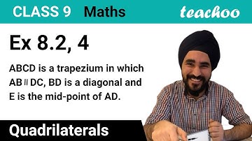 Ex 8.2, 4 - ABCD is a trapezium in which AB || DC, BD is - Teachoo