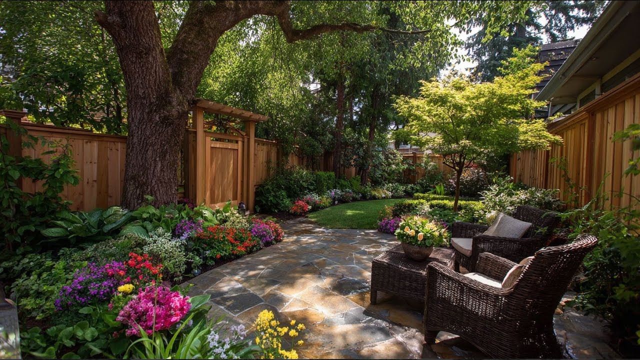 Modern Farmhouse Backyard Design 2025 – Smart Small Yard Privacy Ideas