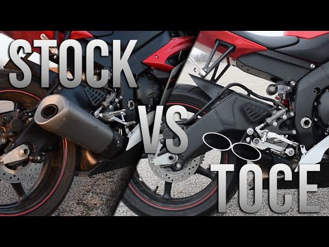 2014 Yamaha R6 TOCE Double Down Slip On Exhaust - VS - Stock