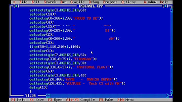Tirangaa (INDIA National flag) using graphics in Turbo C++.