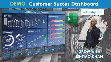 Customer Success Dashboard in Excel Demo - How to Build Interactive Excel Dashboards in Urdu/Hindi