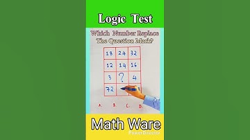 Which Number Replace The Question Mark? #maths #iqtest #puzzle #logic