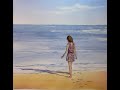 Painting a Girl on the Beach in watercolour