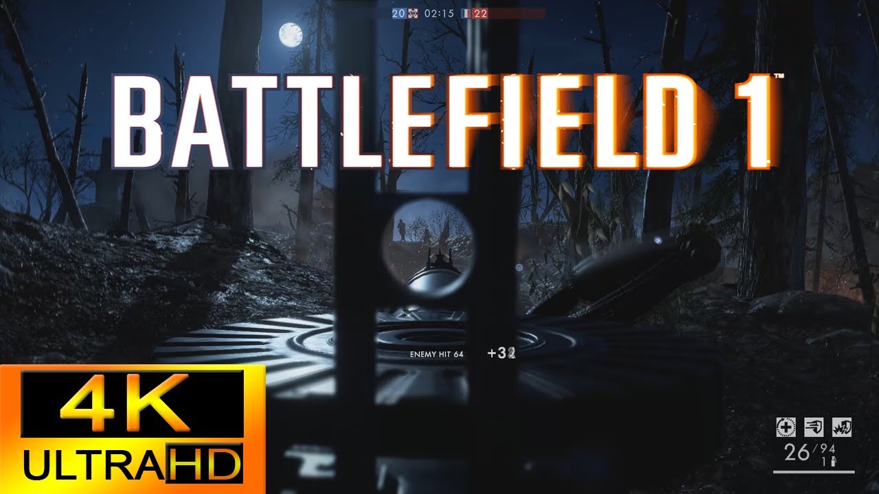Battlefield 1 Multiplayer Gameplay: Team Deathmatch - Nivelle Nights | 4K 60FPS