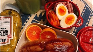 カルディのマスタードでホットドッグとドライカレーのお弁当