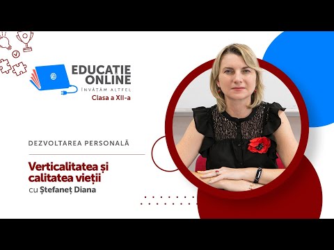 Dezvoltarea personală, Clasa a XII-a, Verticalitatea și calitatea vieții