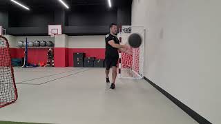Lateral Split Stance MB Shotput Throw