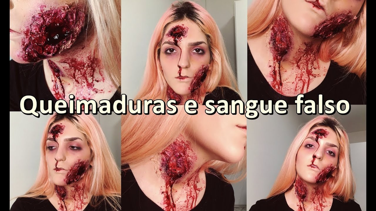 2 Sangue Falso Artificial Maquiagem Halloween Vampiro Zumbi