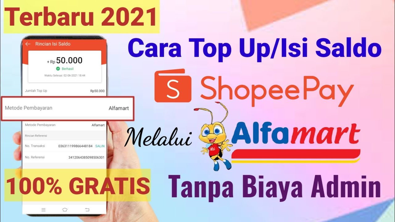 GRATIS. Cara Top Up/Isi Saldo ShopeePay Lewat Alfamart 
