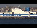 Grimaldi Lines - Eurocargo Bari entra inclinata al porto di Cagliari