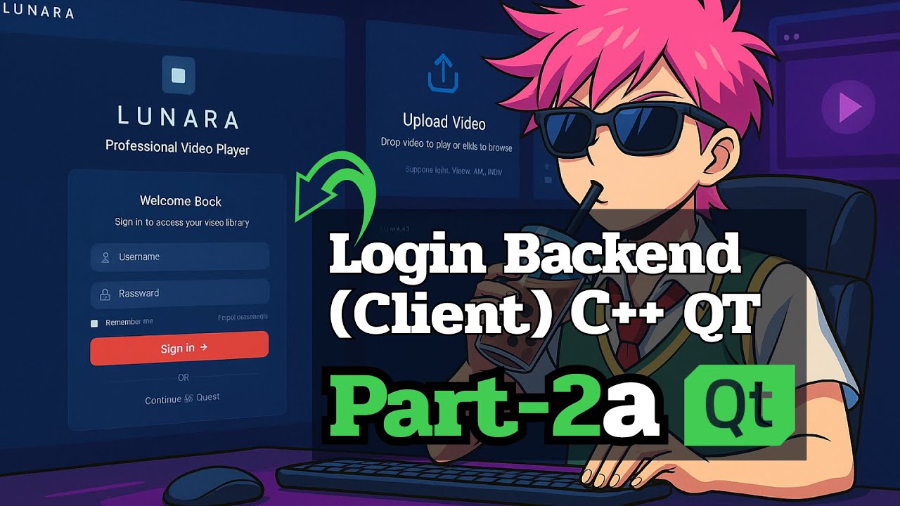 Login with HTTP in Qt C++ (Client-Side) | Media Player Project Tutorial – Part 2a