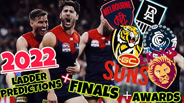 2022 AFL Ladder Predictions + FINALS + Awards