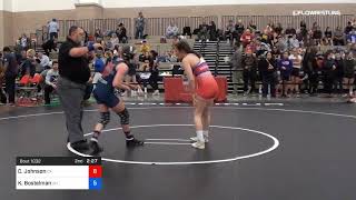 55 Kg Round Of 32 Cora Johnson Team California Vs Kendall Bostelman Team Ohio