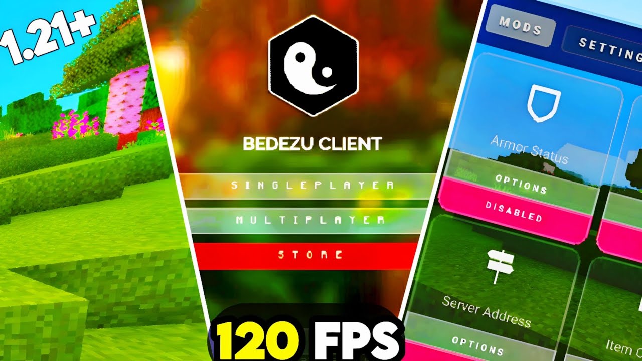 Best Client For MCPE | I Installed Bedezu Client For Minecraft pocket ...
