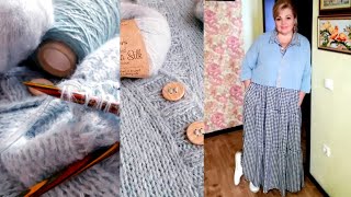 ПРОСТЕЙШИЙ Кардиган из ПРЕКРАСНОЙ пряжи🧶 #вязаниеспицами #татьянакильмяшкина