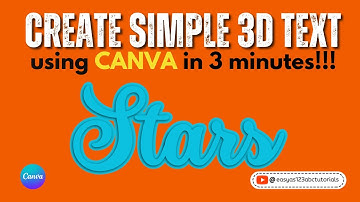 Create Simple 3D Text in Canva in less than 3 Minutes - Tutorial for Beginners