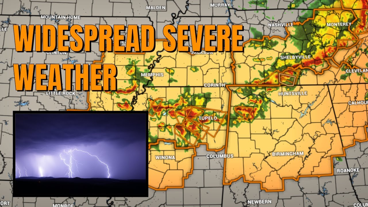 LIVE COVERAGE - WIDESPREAD SEVERE WEATHER expected tonight - YouTube