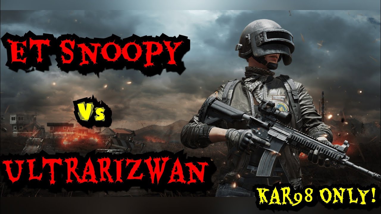 ET Snoopy vs UltraRizwan |Kar98 ONLY CHALLENGE |Everything Black Version 🖤 | You Will Enjoy This 🔥