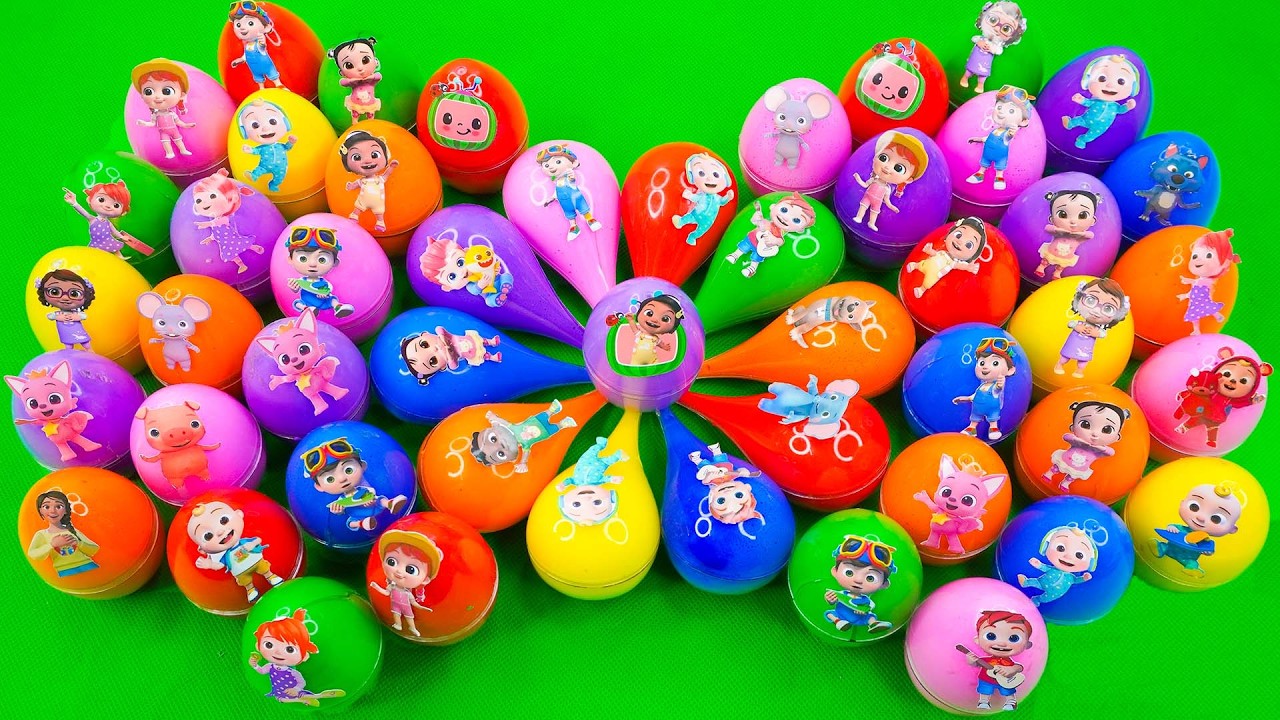 Cocomelon Slime Bags 🏳️‍🌈 Opening Pinkfong Clay in Mini Bags Colorful! Satisfying ASMR Slime