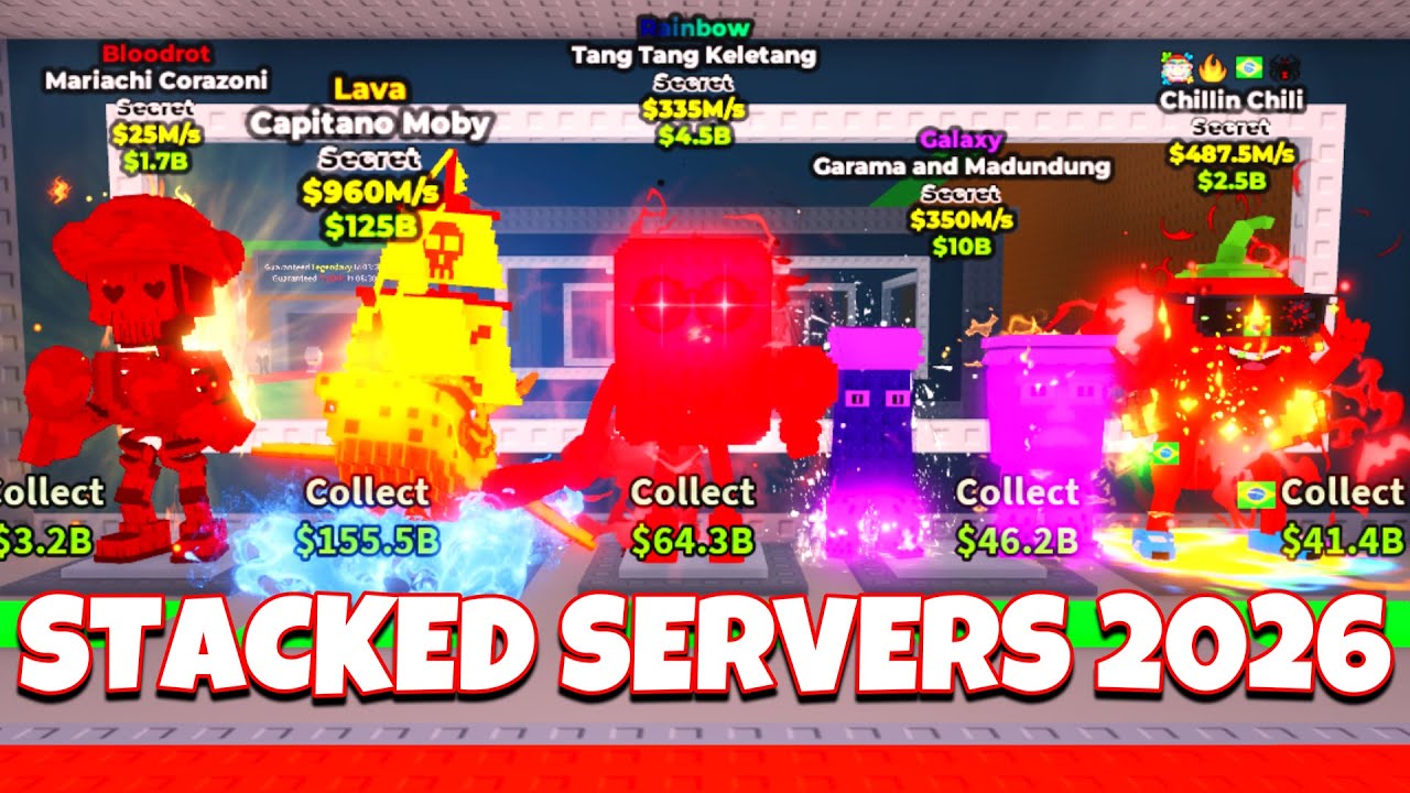 How to get STACKED SERVERS in Steal A Brainrot! 🔥 (2026)