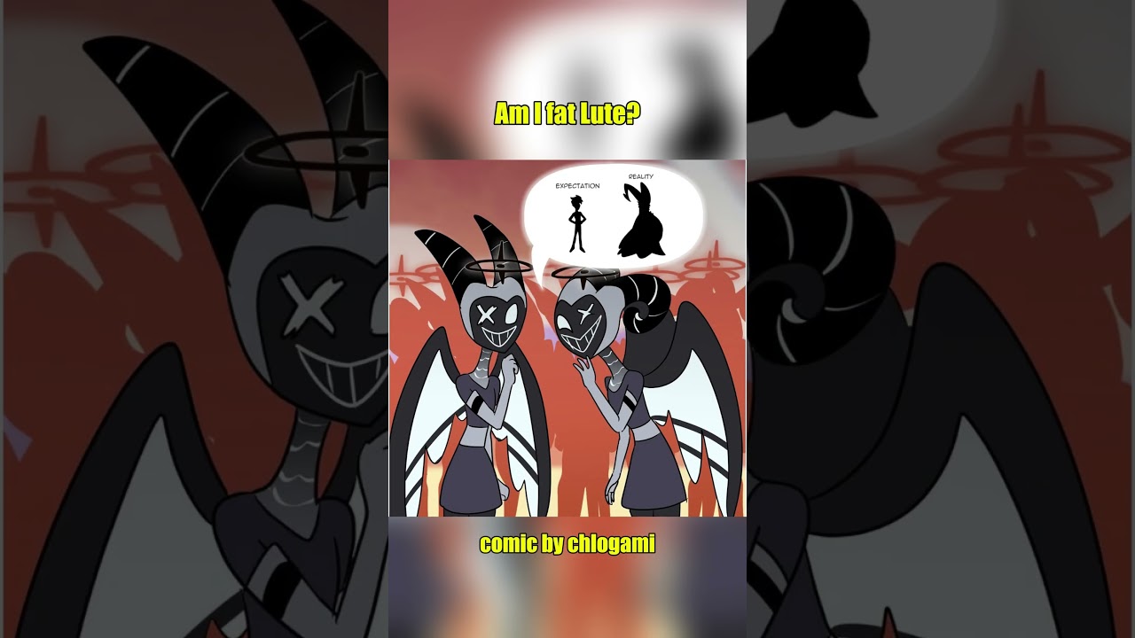 Лютня, я толстый? #hazbinhotel #hazbinhoteladam #hazbinhotellute #comicdub