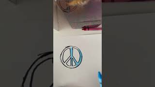 Coloring peace sign