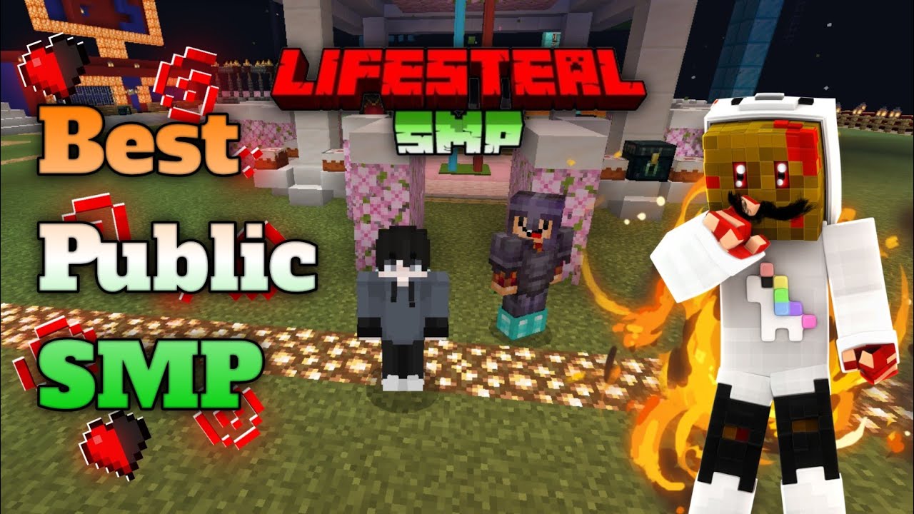 💕 Join Best Lifesteal Public Smp Server For Minecraft | Java + PE | 24/ ...
