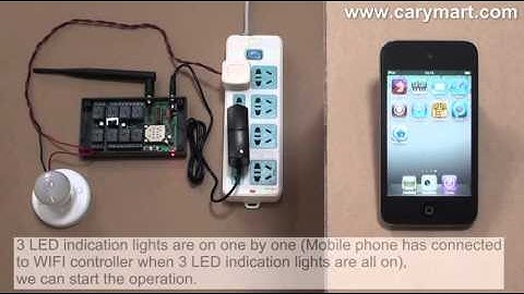 Smartphone WIFI Controller for AC Lamp—iOS System