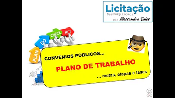 O que deve conter um plano de trabalho?