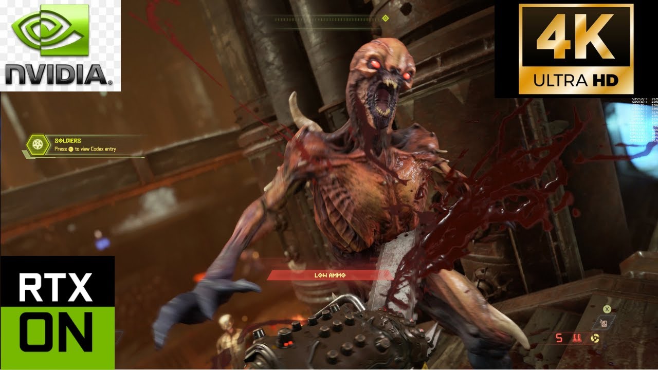 Doom Eternal - 4k Ray Tracing |  Nightmare Settings | RTX 3070 (HP Omen) Walkthrough Part 1