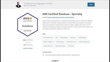 I took the AWS Certified DataBase - Specialty DBS-C01 certification!