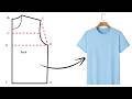 How to Draft a T-Shirt Pattern (Step-by-Step for Beginners)#patternmaking#patterndrafting#sewing