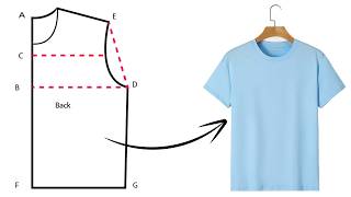 How to Draft a T-Shirt Pattern (Step-by-Step for Beginners)#patternmaking#patterndrafting#sewing